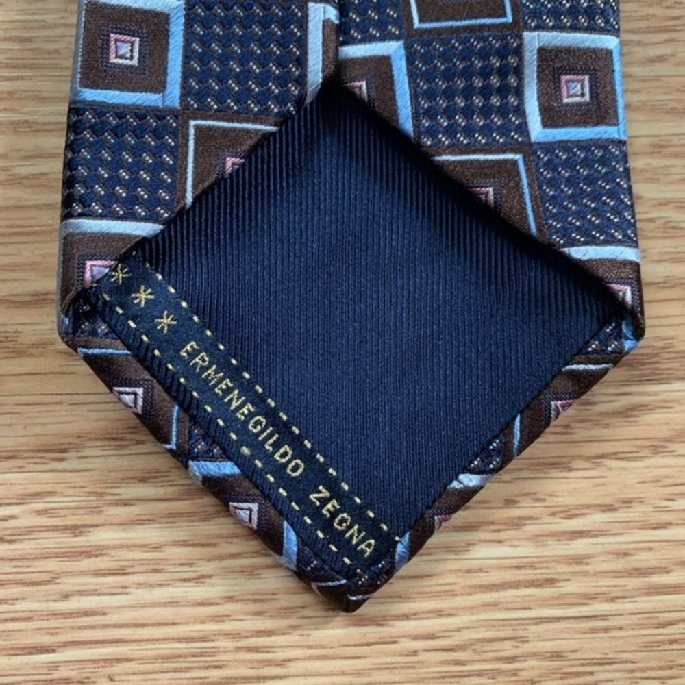 Ermenegildo Zegna XXX Geometric Silk Tie